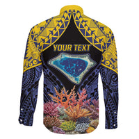 Tokelau Atafu Atoll Personalised Family Matching Short Sleeve Bodycon Dress and Hawaiian Shirt Pacific Coral Reef Vibe