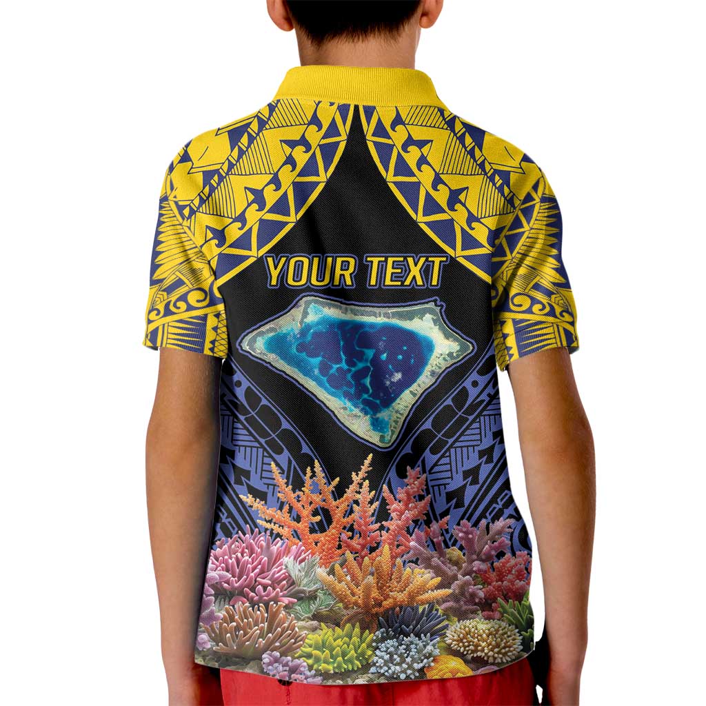 Tokelau Atafu Atoll Personalised Kid Polo Shirt Pacific Coral Reef Vibe