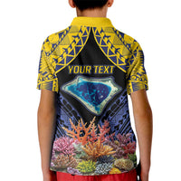 Tokelau Atafu Atoll Personalised Kid Polo Shirt Pacific Coral Reef Vibe