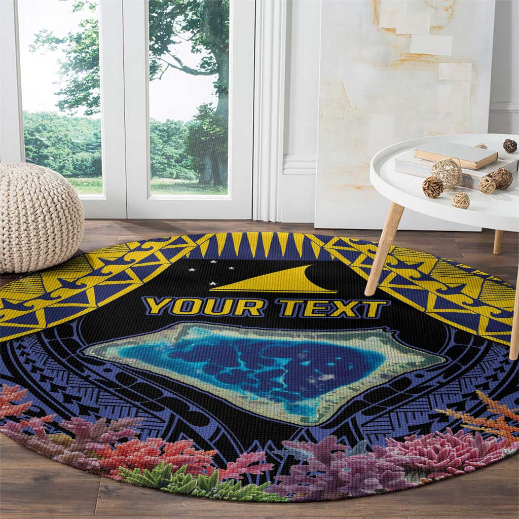 Tokelau Atafu Atoll Personalised Round Carpet Pacific Coral Reef Vibe