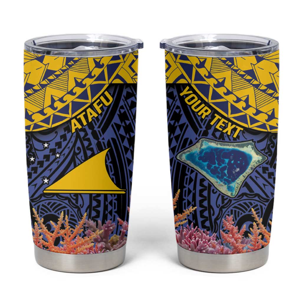 Tokelau Atafu Atoll Personalised Tumbler Cup Pacific Coral Reef Vibe