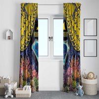Tokelau Atafu Atoll Personalised Window Curtain Pacific Coral Reef Vibe