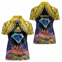 Tokelau Atafu Atoll Personalised Women Polo Shirt Pacific Coral Reef Vibe