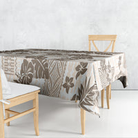 Vintage Hawaii Tablecloth Hibiscus Tapa Tribal With Hawaiian Quilt Pattern Gold LT9 - Polynesian Pride