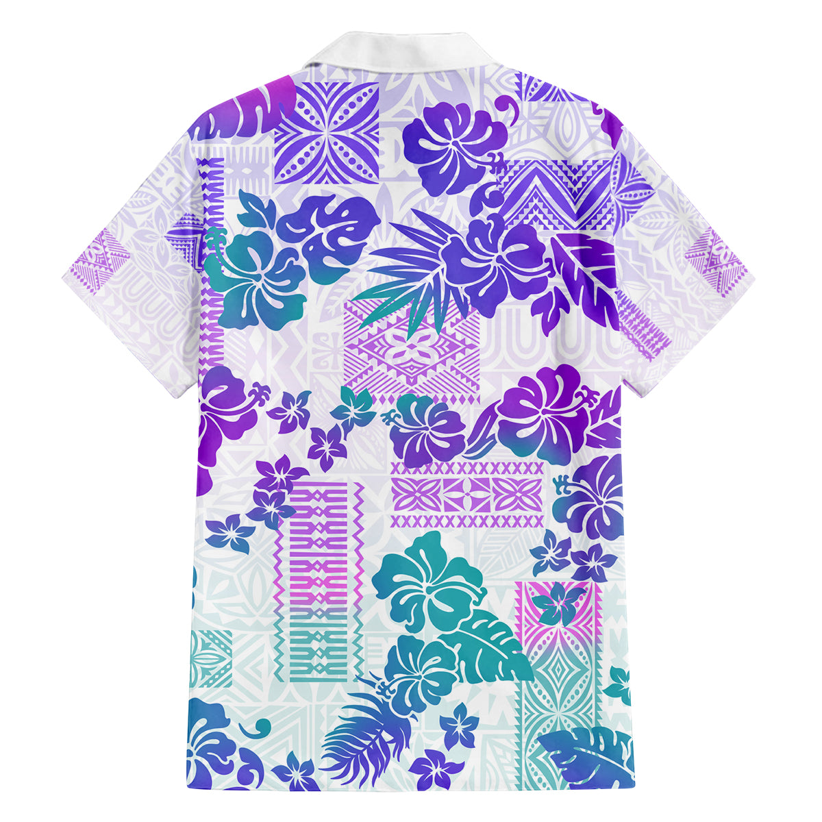 Vintage Hawaii Family Matching Off Shoulder Short Dress and Hawaiian Shirt Hibiscus Tapa Tribal With Hawaiian Quilt Pattern Purple LT9 - Polynesian Pride