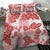 Vintage Hawaii Bedding Set Hibiscus Tapa Tribal With Hawaiian Quilt Pattern Red LT9 - Polynesian Pride