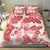 Vintage Hawaii Bedding Set Hibiscus Tapa Tribal With Hawaiian Quilt Pattern Red LT9 - Polynesian Pride