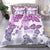 Vintage Hawaii Bedding Set Hibiscus Tapa Tribal With Hawaiian Quilt Pattern Violet LT9 - Polynesian Pride