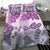 Vintage Hawaii Bedding Set Hibiscus Tapa Tribal With Hawaiian Quilt Pattern Violet LT9 - Polynesian Pride