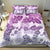 Vintage Hawaii Bedding Set Hibiscus Tapa Tribal With Hawaiian Quilt Pattern Violet LT9 - Polynesian Pride