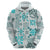 Hawaii Tapa Tribal Hoodie With Hawaiian Quilt Pattern Aqua LT9 - Polynesian Pride