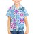 Hawaii Tapa Tribal Family Matching Off Shoulder Long Sleeve Dress and Hawaiian Shirt With Hawaiian Quilt Pattern Blue LT9 Son's Shirt Blue - Polynesian Pride