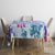 Hawaii Tapa Tribal Tablecloth With Hawaiian Quilt Pattern Blue LT9 - Polynesian Pride