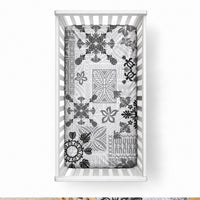 Hawaii Tapa Tribal Baby Bed Cover With Hawaiian Quilt Pattern Black LT9 28 × 52 in Black - Polynesian Pride
