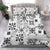 Hawaii Tapa Tribal Bedding Set With Hawaiian Quilt Pattern Black LT9 - Polynesian Pride