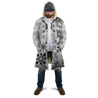 Hawaii Tapa Tribal Cloak With Hawaiian Quilt Pattern Black - Polynesian Pride