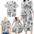 Hawaii Tapa Tribal Family Matching Long Sleeve Bodycon Dress and Hawaiian Shirt With Hawaiian Quilt Pattern Black LT9 - Polynesian Pride