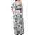 Hawaii Tapa Tribal Family Matching Off Shoulder Maxi Dress and Hawaiian Shirt With Hawaiian Quilt Pattern Black LT9 - Polynesian Pride