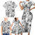 Hawaii Tapa Tribal Family Matching Short Sleeve Bodycon Dress and Hawaiian Shirt With Hawaiian Quilt Pattern Black LT9 - Polynesian Pride
