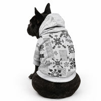 Hawaii Tapa Tribal Pet Hoodie With Hawaiian Quilt Pattern Black LT9 - Polynesian Pride