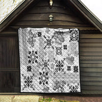Hawaii Tapa Tribal Quilt With Hawaiian Quilt Pattern Black LT9 - Polynesian Pride