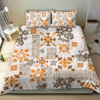 Hawaii Tapa Tribal Bedding Set With Hawaiian Quilt Pattern Gold LT9 - Polynesian Pride