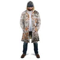 Hawaii Tapa Tribal Cloak With Hawaiian Quilt Pattern Gold - Polynesian Pride