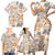 Hawaii Tapa Tribal Family Matching Short Sleeve Bodycon Dress and Hawaiian Shirt With Hawaiian Quilt Pattern Gold LT9 - Polynesian Pride