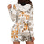 Hawaii Tapa Tribal Hoodie Dress With Hawaiian Quilt Pattern Gold LT9 - Polynesian Pride