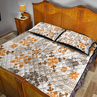 Hawaii Tapa Tribal Quilt Bed Set With Hawaiian Quilt Pattern Gold LT9 - Polynesian Pride