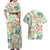 Hawaii Tapa Tribal Couples Matching Off Shoulder Maxi Dress and Hawaiian Shirt With Hawaiian Quilt Pattern Green LT9 - Polynesian Pride