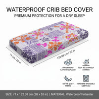 Hawaii Tapa Tribal Baby Bed Cover With Hawaiian Quilt Pattern Violet LT9 - Polynesian Pride