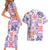 Hawaii Tapa Tribal Couples Matching Short Sleeve Bodycon Dress and Hawaiian Shirt With Hawaiian Quilt Pattern Violet LT9 - Polynesian Pride