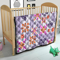 Hawaii Tapa Tribal Quilt With Hawaiian Quilt Pattern Violet LT9 - Polynesian Pride