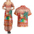 Hawaii Mele Kalikimaka Couples Matching Summer Maxi Dress and Hawaiian Shirt Surfing Santa Funny Christmas