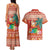 Hawaii Mele Kalikimaka Couples Matching Tank Maxi Dress and Hawaiian Shirt Surfing Santa Funny Christmas