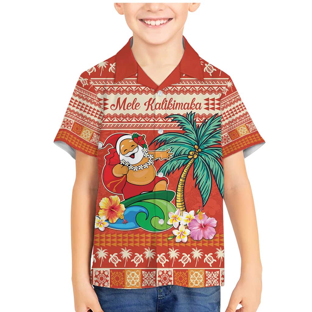 Hawaii Mele Kalikimaka Family Matching Mermaid Dress and Hawaiian Shirt Surfing Santa Funny Christmas