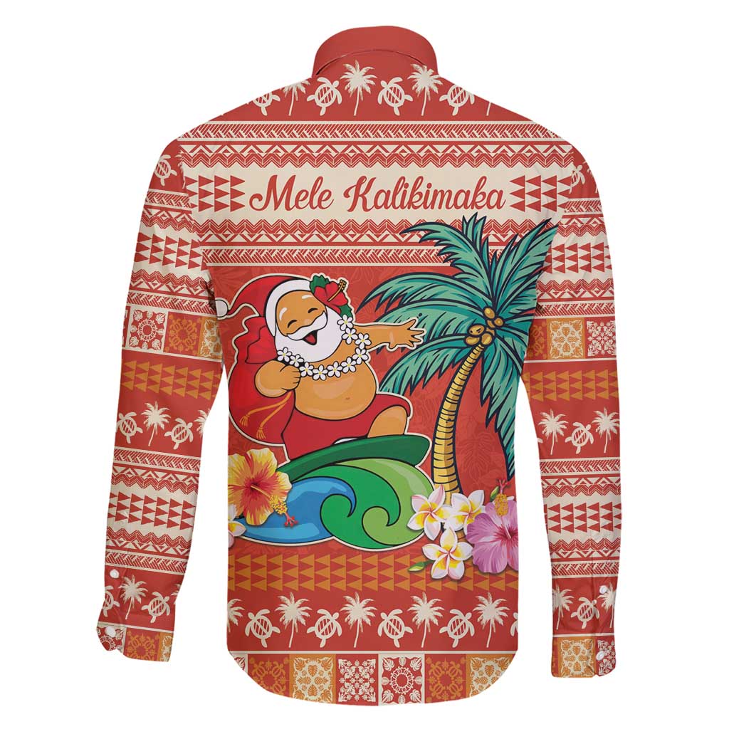 Hawaii Mele Kalikimaka Family Matching Short Sleeve Bodycon Dress and Hawaiian Shirt Surfing Santa Funny Christmas LT9 - Polynesian Pride