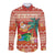 Hawaii Mele Kalikimaka Long Sleeve Button Shirt Surfing Santa Funny Christmas