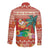 Hawaii Mele Kalikimaka Long Sleeve Button Shirt Surfing Santa Funny Christmas