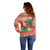 Hawaii Mele Kalikimaka Off Shoulder Sweater Surfing Santa Funny Christmas