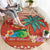 Hawaii Mele Kalikimaka Round Carpet Surfing Santa Funny Christmas