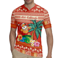 Hawaii Mele Kalikimaka Rugby Jersey Surfing Santa Funny Christmas