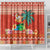 Hawaii Mele Kalikimaka Shower Curtain Surfing Santa Funny Christmas