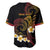Personalised Papua New Guinea Sepik Baseball Jersey Plumeria Floral Tribal Pattern - Polynesian Pride