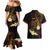 Personalised Papua New Guinea Sepik Couples Matching Mermaid Dress and Hawaiian Shirt Plumeria Floral Tribal Pattern - Polynesian Pride