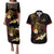 Personalised Papua New Guinea Sepik Couples Matching Puletasi and Hawaiian Shirt Plumeria Floral Tribal Pattern - Polynesian Pride
