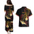 Personalised Papua New Guinea Sepik Couples Matching Puletasi and Hawaiian Shirt Plumeria Floral Tribal Pattern - Polynesian Pride