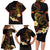 Personalised Papua New Guinea Sepik Family Matching Long Sleeve Bodycon Dress and Hawaiian Shirt Plumeria Floral Tribal Pattern - Polynesian Pride