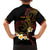 Personalised Papua New Guinea Sepik Family Matching Off The Shoulder Long Sleeve Dress and Hawaiian Shirt Plumeria Floral Tribal Pattern - Polynesian Pride